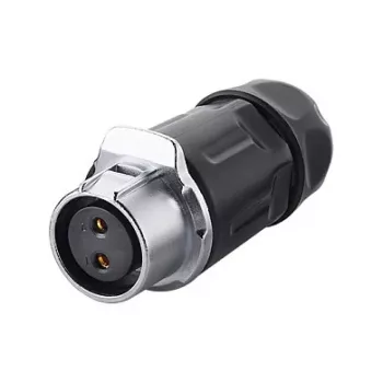 Kabelverbinder Alcasa IC01-20P202 S1 Strom 2-polig Schwarz