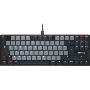 Mechanische Tastatur Cherry KC 500 MX LP TKL — MX Low-Profile-Schalter, Tenkeyless, US-Layout, Ivory