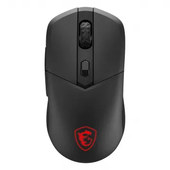MSI VERSA 300 WIRELESS 8K Gaming-Maus, beidhändig, optisch, 2600 DPI, 6 Tasten, Schwarz