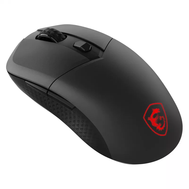 MSI VERSA 300 WIRELESS 8K Gaming-Maus, beidhändig, optisch, 2600 DPI, 6 Tasten, Schwarz