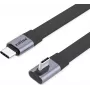 ROLINE USB4-2.0 Kabel 80 Gbit/s flach ST/ST gerade-90° abgewinkelt - Kabel - Digital/Daten