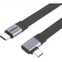 ROLINE USB4-2.0 Kabel (80 Gbit/s), Flach ST/ST, gerade-90° abgewinkelt, 0,13 m (11.02.9099)