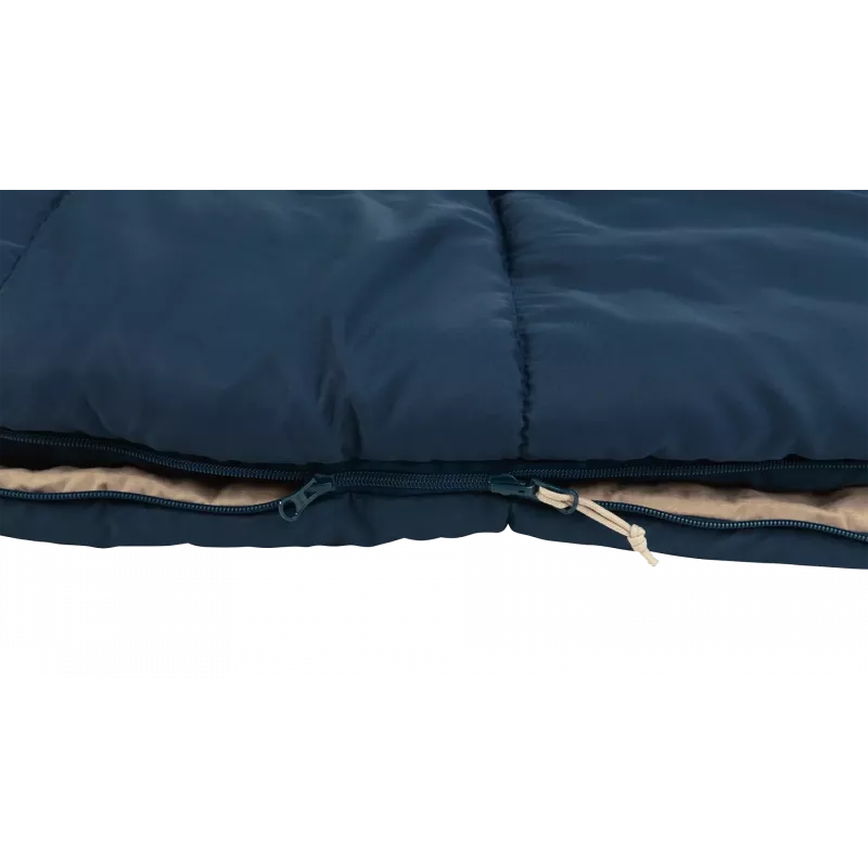 Schlafsack Outwell Contour Lux 190 cm, synthetisch, Reißverschluss links, tiefblau