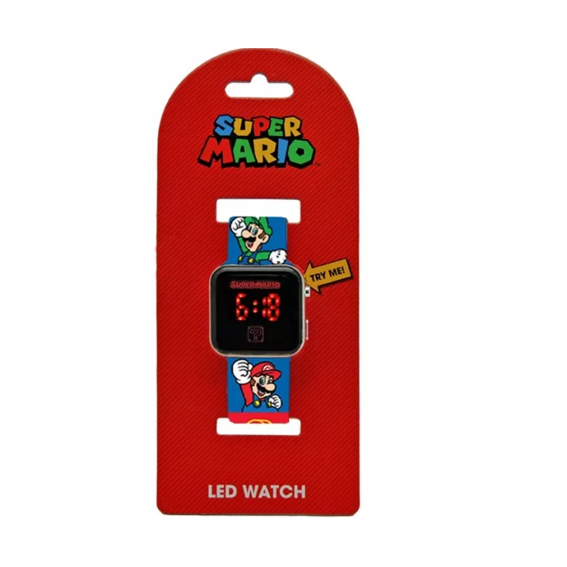 Kinder digital LED-Uhr Super Mario GSM4236 von Euroswan mit Kalender