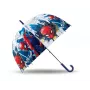 Regenschirm manuell transparent Kids Euroswan Spiderman – Kinder-Klarsichtschirm mit Spiderman-Aufdruck