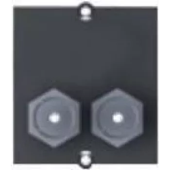 Bachmann Custom module - Modulares Faceplate-Snap-In - F-Plug X 2 - Schwarz (917.117)