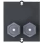 Bachmann Custom module - Modulares Faceplate-Snap-In - F-Plug X 2 - Schwarz (917.117)