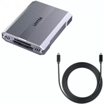 Unitek R1022C01 CFexpress Type B, SD- und microSD-Kartenleser mit USB-A-Hub
