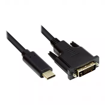 Alcasa GC-M0110 Videokabel-Adapter 2 m USB Type-C DVI-D Schwarz (GC-M0110)