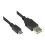 Verbindungskabel USB 2.0 EASY Stecker A auf Stecker Micro B, schwarz, 0,5 m, Good Connections® (2510-EUM005)