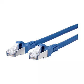 METZ CONNECT BTR - Patchkabel - RJ-45 (M) auf RJ-45 (M) - 3,0 m - STP - CAT 6a - geschirmt, halogenfrei, rastnasenfrei - Blau (1308453044-E)