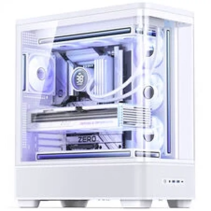 Jonsbo TK-5 Gehäuse, Midi-Tower, ATX, Temperglas – Weiß
