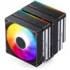 CPU-Kühler Jonsbo CB80 Dual-Tower mit 2 x 120mm PWM-RGB-Lüftern – schwarz