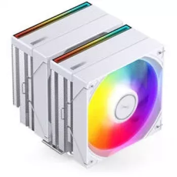 CPU-Kühler Jonsbo CB80 Dual-Tower mit 2×120mm PWM ARGB-Lüftern — Weiß