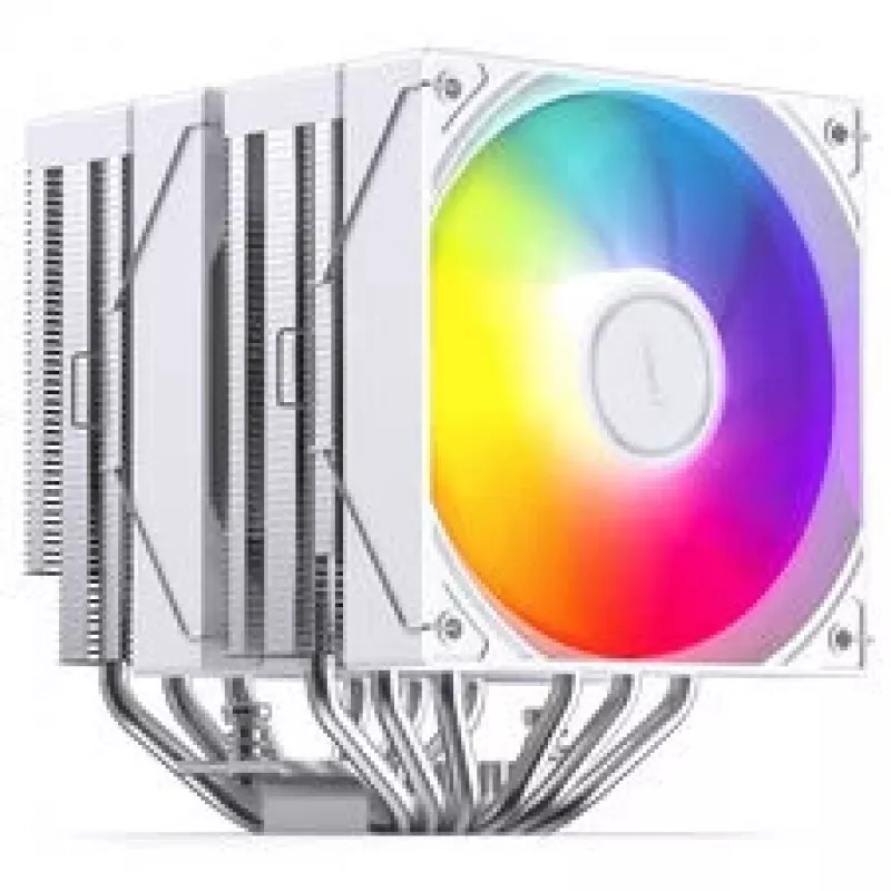 CPU-Kühler Jonsbo CB80 Dual-Tower mit 2×120mm PWM ARGB-Lüftern — Weiß