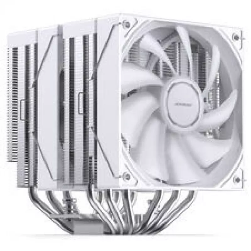 CPU-Kühler Jonsbo CB80 Dual-Tower mit 2×120mm PWM ARGB-Lüftern — Weiß