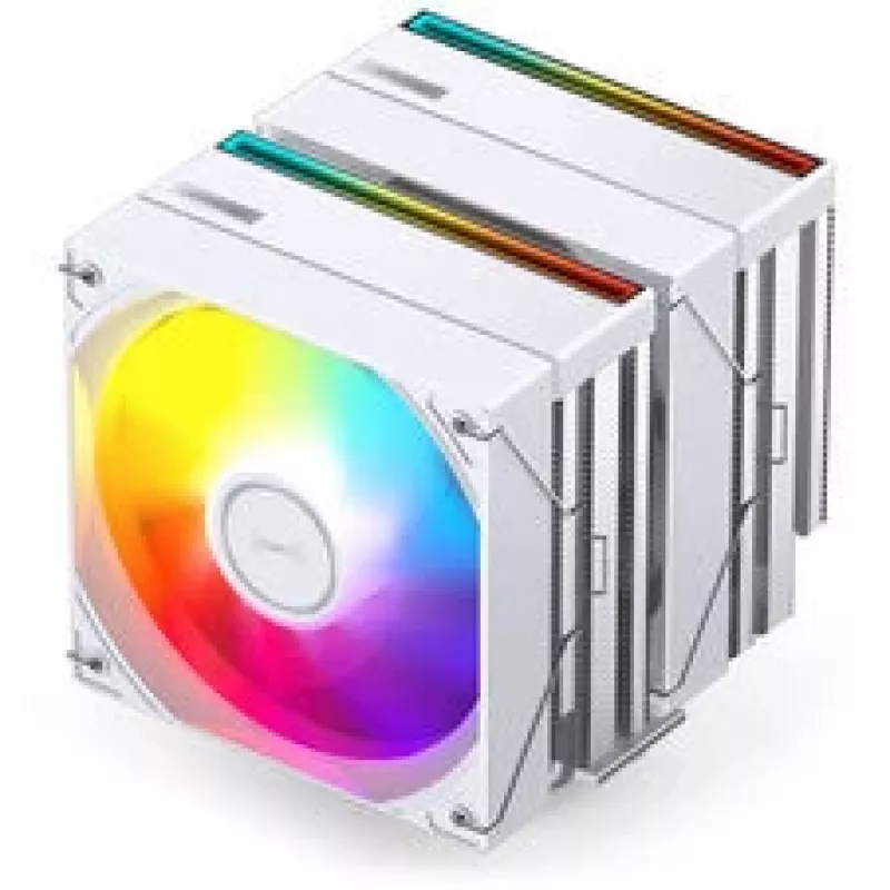 CPU-Kühler Jonsbo CB80 Dual-Tower mit 2×120mm PWM ARGB-Lüftern — Weiß