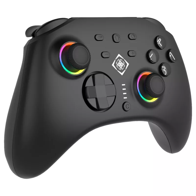 Gamepad Deltaco GAM-198 Schwarz — Bluetooth und USB (Type-C) für Nintendo Switch, Switch 2, Switch OLED, Android, PC