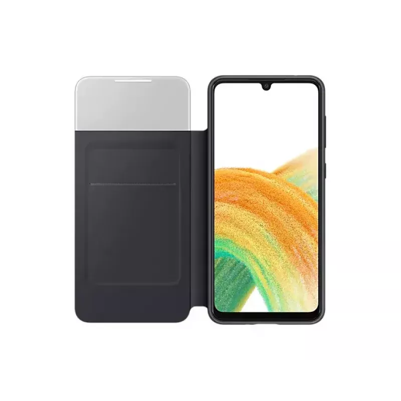 Wallet-Hülle Samsung EF-EA336PBEGEW für Galaxy A33 5G, kompatibel mit 6,4-Zoll-Bildschirmen, Schwarz, 1 Kartenfach