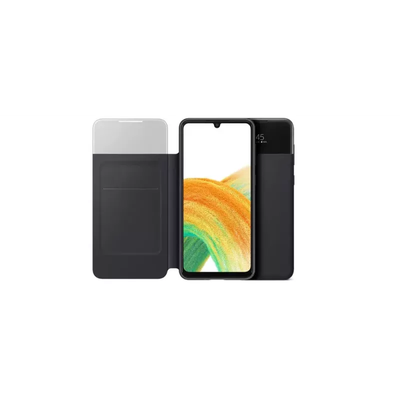 Wallet-Hülle Samsung EF-EA336PBEGEW für Galaxy A33 5G, kompatibel mit 6,4-Zoll-Bildschirmen, Schwarz, 1 Kartenfach
