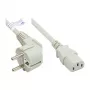Netzkabel Schutzkontakt-Stecker Typ E+F (CEE 7/7, gewinkelt) an C13 (gerade), grau, 1,00 mm², 5 m, Good Connections® (P0130-GR050)