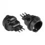Netzadapter Italien Netz-Stecker Typ L (CEI 23-16, gerade) auf Schutzkontakt-Steckdose Typ F (CEE 7/3, gerade), schwarz, Good Connections® (PA-6502S)