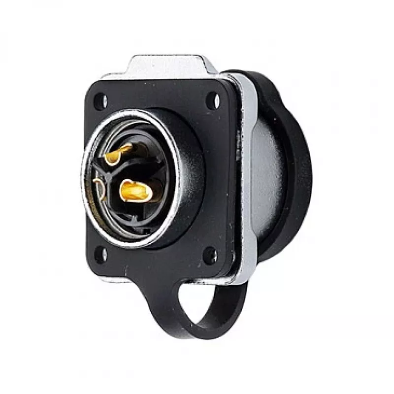 Good Connections IC01-20P303 - S1 - Strom (3-polig) - Schwarz - gerade - Metall - Kunststoff - Gold - Kupferlegierung