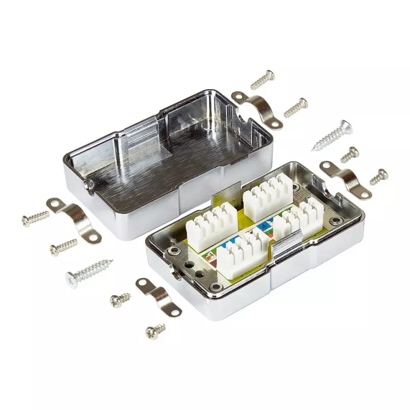Anschluss-/Verbindungsbox Cat. 6, LSA, geschirmt, metallisiertes Gehäuse, Good Connections (GC-N0151)