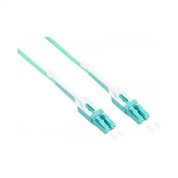 Patch-Kabel LWL Duplex OM3 (Multimode, 50/125) LC/LC, UNIBOOT, LSZH, umkehrbare Polarität, Entriegelungslasche, 10m, Good Connections® (LW-U810LC3)
