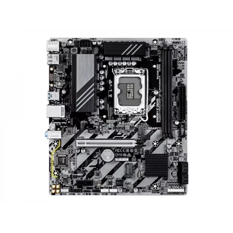 Motherboard GIGABYTE B860M E GEN5 LGA1851 für Intel Core Ultra, DDR5 bis zu 8800 MHz (O.C.), 2x PCIe 4.0 M.2, 1GbE
