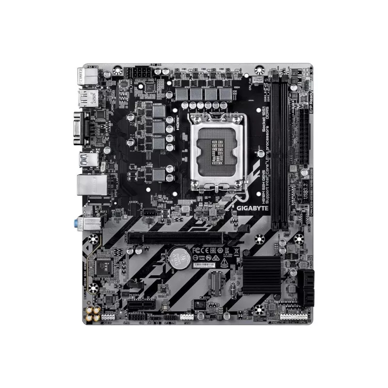 GIGABYTE H810M S2H GEN5 Micro ATX Motherboard — LGA 1851, Intel H810, 2×DIMM DDR5 bis zu 6400MHz, 1×PCIe 4.0 M.2, 1GbE