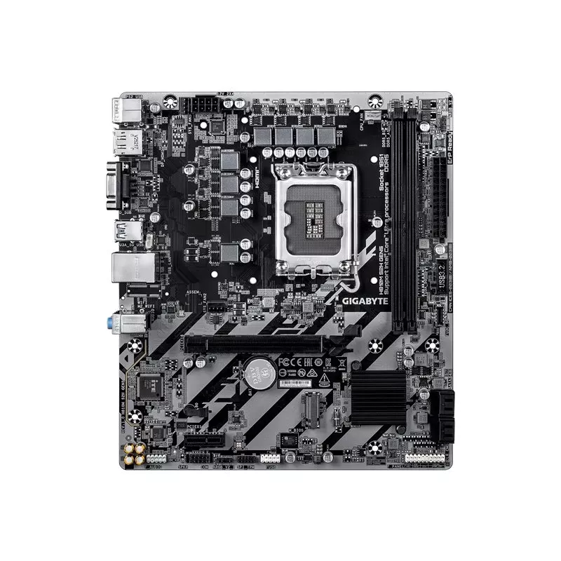 GIGABYTE H810M S2H GEN5 Micro ATX Motherboard — LGA 1851, Intel H810, 2×DIMM DDR5 bis zu 6400MHz, 1×PCIe 4.0 M.2, 1GbE