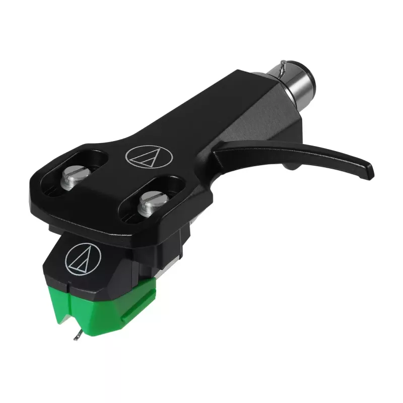 Audio-Technica AT-VM95E/H Tonabnehmer mit AT-HS6BK Headshell vormontiert (schwarz/grün)