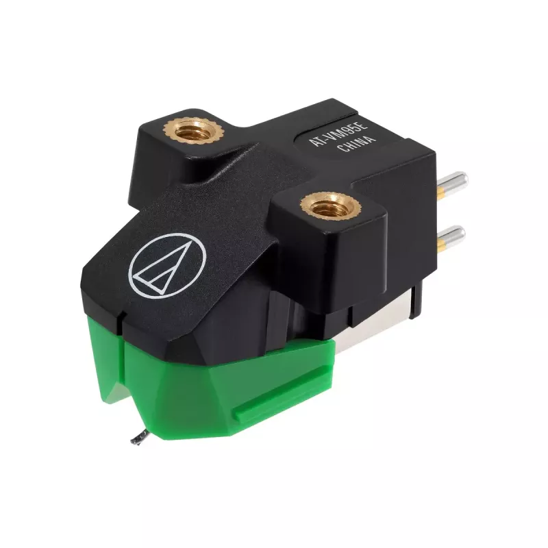 Audio-Technica AT-VM95E/H Tonabnehmer mit AT-HS6BK Headshell vormontiert (schwarz/grün)