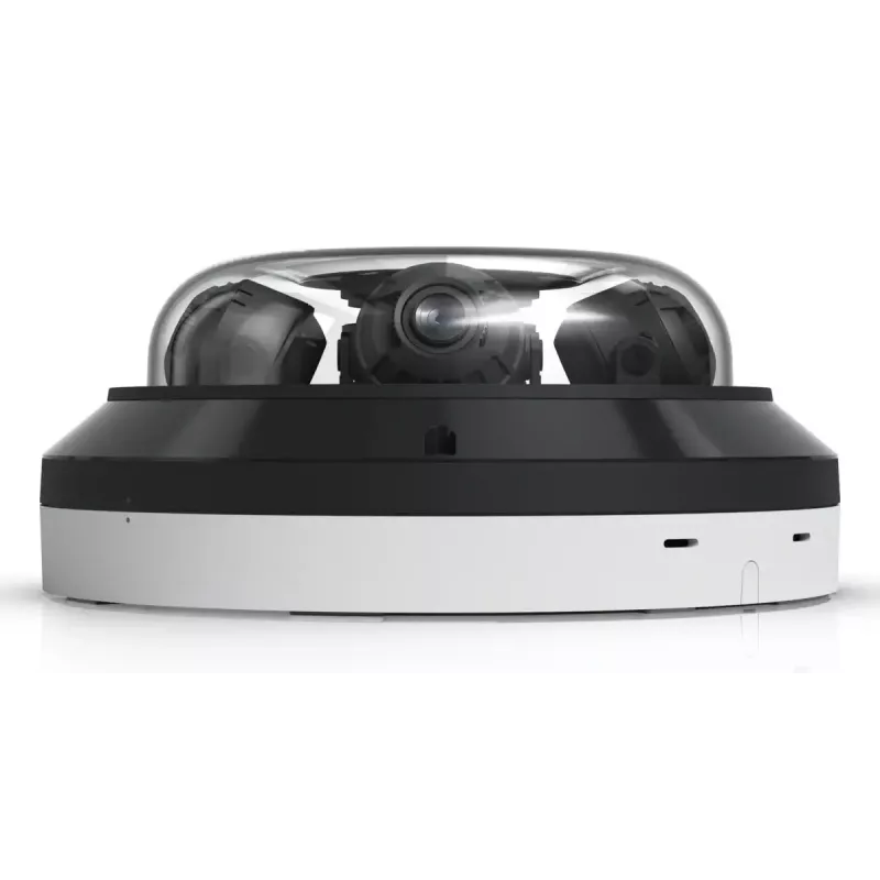 IP-Kuppel-Überwachungskamera UBIQUITI AI Multi Sensor 4 — 3840×2160, 360° Sichtfeld, 2,33× optischer Zoom, Deckenmontage, kabelgebunden (weiß/schwarz)
