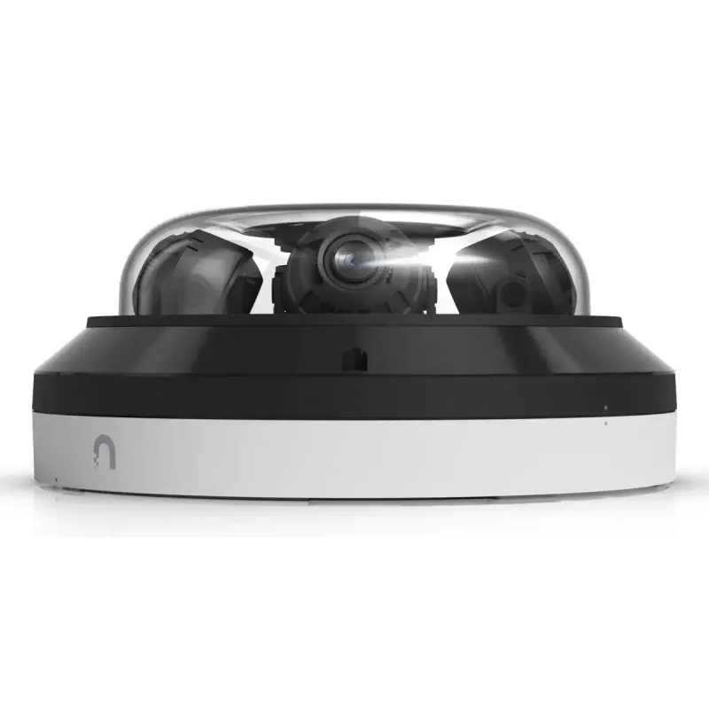 IP-Kuppel-Überwachungskamera UBIQUITI AI Multi Sensor 4 — 3840×2160, 360° Sichtfeld, 2,33× optischer Zoom, Deckenmontage, kabelgebunden (weiß/schwarz)