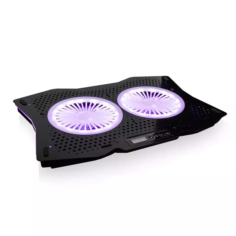 Kühlpad Modecom MC-CF18 RGB 45,7 cm 2 Lüfter Schwarz