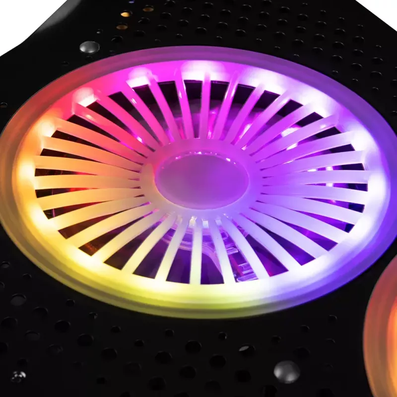 Kühlpad Modecom MC-CF18 RGB 45,7 cm 2 Lüfter Schwarz