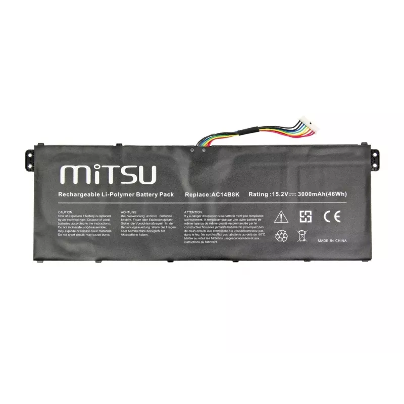 Batterie MITSU BC/AC-E3 für Acer-Laptops 2200 mAh 33 Wh 15,2 V