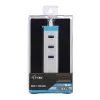 USB 3.0 Hub mit Gigabit Ethernet ITEC U3GLAN3HUB — 3-Port Metall-Hub, VIA VL812 + Realtek RTL8153, silber
