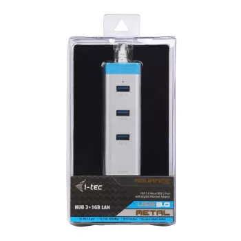 i-tec USB 3.0 Metall-Lade-HUB, 4 Anschlüsse, mit Netzteil
