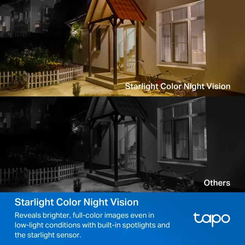 TP-Link Tapo Wire-Free Indoor/Outdoor Security Camera SPEC:4K UHD (3840x2160), H.265/H.264 Supported, 16x UHD Digital Zoom, 2.4/5 GHz Dual Band Wi-Fi, 10000mAh Rechargeable Lithium-ion Batterie