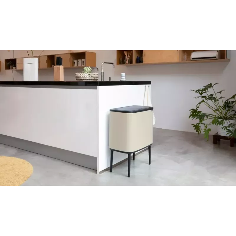 Brabantia Bo Touch Bin 34 L 2 Körbe Beige Breite 540 mm Tiefe 312 mm Höhe 680 mm