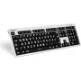 LogicKeyboard LKB-LPRNTWB-CWMU-DE Tastatur in voller Größe, kabelgebunden USB, mechanisch QWERTZ Deutsch, Schwarz/Silber/Weiß