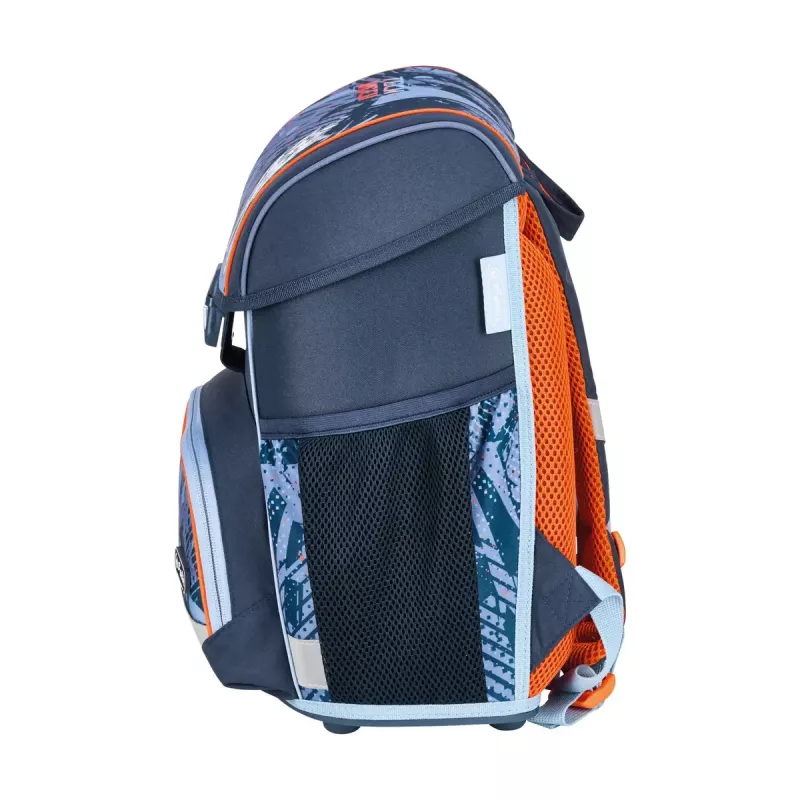 Schulranzenset HERLITZ Loop Plus TechMech für Jungen — Polyester, bestehend aus Schulranzen, Sporttasche, Federmäppchen, Schlampermäppchen