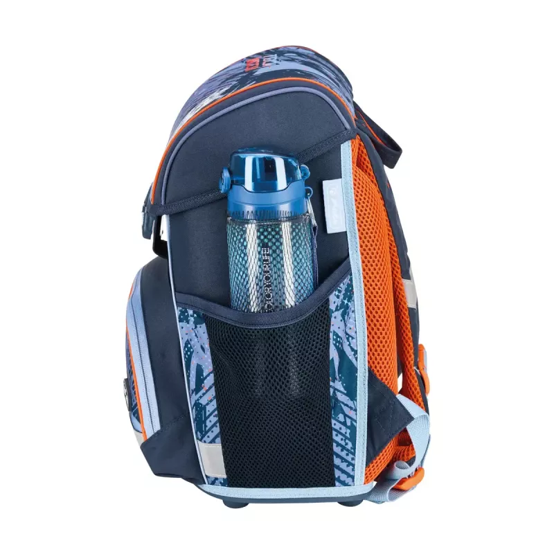Schulranzenset HERLITZ Loop Plus TechMech für Jungen — Polyester, bestehend aus Schulranzen, Sporttasche, Federmäppchen, Schlampermäppchen