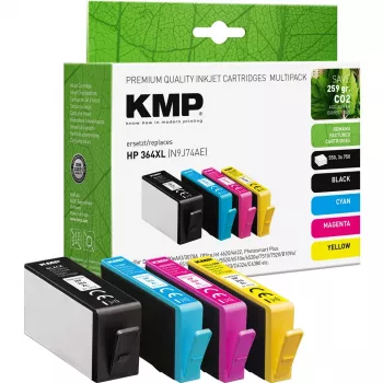 KMP Patrone HP Nr.364XL N9J74AE bk,c,m,y wiederaufbereitet
