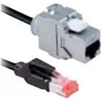 Ethernet-Patchkabel Bachmann CAT6a RJ45 5 m — Cat6a, RJ-45-Stecker, vernickelte Kontakte, 10 Gbit/s