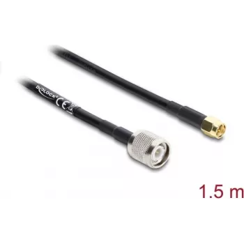 Koaxial-Antennenkabel DELOCK TNC-Stecker auf SMA-Stecker RG-58 C/U 1,5 m