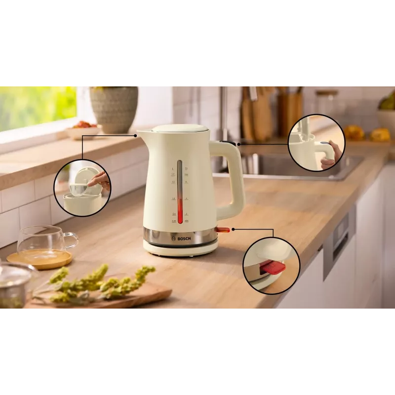 Bosch MyMoment Wasserkocher 1,7 l 2400 W Creme